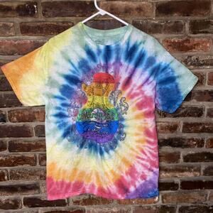 NWOT Hard Rock Rainbow Spiral Tie Dye Graphic T-Shirt Men's Size Large